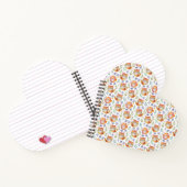 Cute Ginger Chat et Fleurs Motif Carnet Spiral (Intérieur)