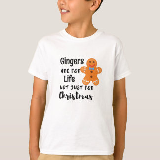 Cute Ginger Cookie met kerstgekleurde tekst T-shirt