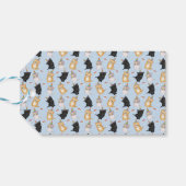 Cute ginger kitten blue verjaardagscadeau label cadeaulabel (Achterkant Horizontaal)