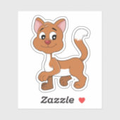 Cute ginger kitten sticker (Vel)