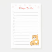 Cute Ginger Kitty Cat Dingen te doen Post-it® Notes (Voorkant)