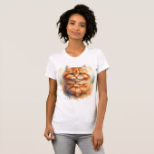 Cute Ginger Tabby Chat T-shirt classique (Devant entier)