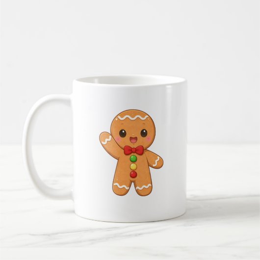 Cute Gingerbread Christmas Mug Koffiemok (Links)