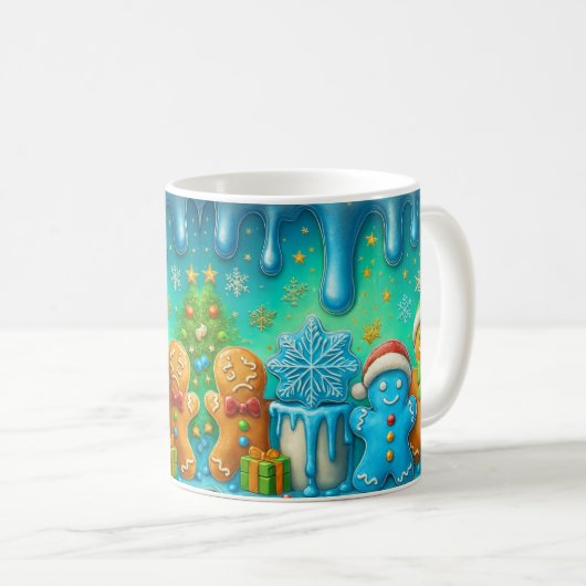 Cute Gingerbread Christmas Mug Wrap (Devant droit)
