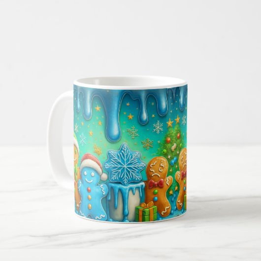 Cute Gingerbread Christmas Mug Wrap (Devant gauche)