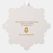 Cute Gingerbread Christmas Photo Ornament Card  (Achterkant)