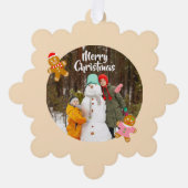 Cute Gingerbread Christmas Photo Ornament Card  (Voorkant)
