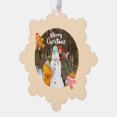 Cute Gingerbread Christmas Photo Ornament Card  (Links)