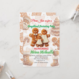 Cute Gingerbread Cookie Decorating Party  Kaart