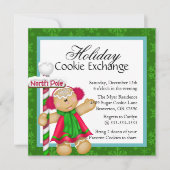 Cute Gingerbread Cookie Exchange Invitation de vac (Devant)