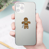 Cute Gingerbread for Book and Gift Custom Cut Sticker (Telefoon)