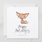 Cute Gingerbread Fox Carte de voeux de vacances (Devant)