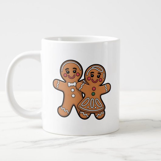 Cute Gingerbread Friends Extra Grote Beker (Links)