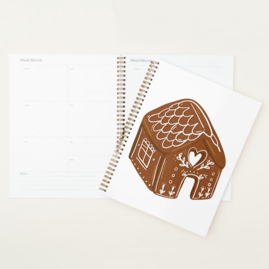 Cute Gingerbread House Holiday Cookie Planner (Display)