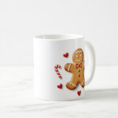 Cute Gingerbread Man Christmas Mug (Devant droit)