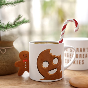 Cute Gingerbread Man Cookie Christmas Holiday Espresso Kop