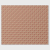 Cute Gingerbread Man Patchwork Christmas Cadeaupapier (Vlak)