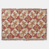 Cute Gingerbread Man Patchwork Pattern Style Deken (Voorkant)