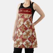 Cute Gingerbread Man Patchwork Pattern Style Schort (Insitu)