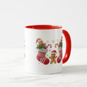 Cute Gingerbread Stocking Mug Wrap Mok (Voorkant rechts)