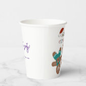 Cute Gingerbrood Cookies Kerstfeestdag Papieren Bekers (Rechts)