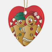 Cute Gingerbrood Couple Keramisch Ornament (Links)