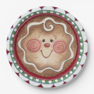 Cute Gingerbrood Face Paper Bord