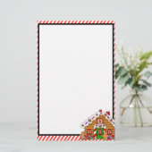 Cute Gingerbrood House Briefpapier (Staand voorkant)