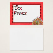 Cute Gingerbrood House Gift Label Visitekaartjes (Voorkant /achterkant)