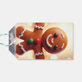 Cute gingerbrood koekje cadeaulabel (Achterkant Horizontaal)