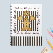 Cute Gingerbrood Man Cookie Notitieboek