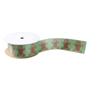 Cute Gingerbrood Man en Green Polka Dots Lint