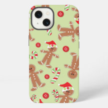 Cute Gingerbrood Man Festive Kerstmis Snoep Thema