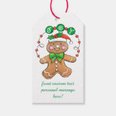 Cute Gingerbrood man, Kerstkoekjesjoy Cadeaulabel (Voorkant)