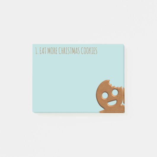 Cute Gingerbrood Man Name Robins Egg Blue Post-it® Notes (Voorkant)