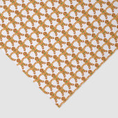 Cute Gingerbrood Men Pattern Kerstmis Tissuepapier (Detail)