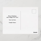 Cute gingerbrood met gouden briefkaarten voor kers (Achterkant)