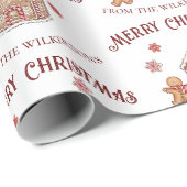 Cute Gingerbrood met kerstmis Cadeaupapier (Rol Hoek)