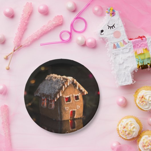 Cute Gingerbrood met kerstmis Papieren Bordje (Feest)
