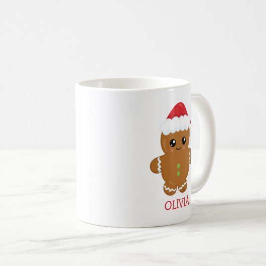 Cute Gingerbrood Persoonlijke kerstMok Koffiemok (Voorkant rechts)