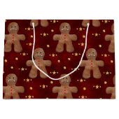 Cute Gingerbrood voor kerstmis Groot Cadeauzakje (Voorkant)