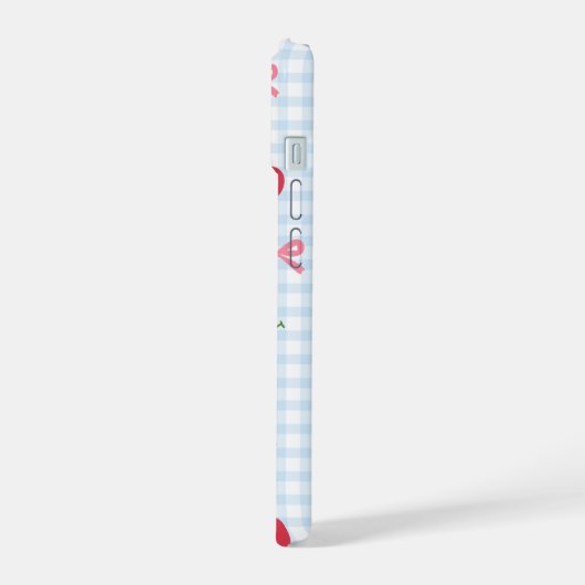 Cute Gingham Cherry iPhone Case with Bow Coquette (Côté gauche)