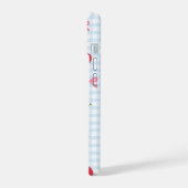 Cute Gingham Cherry iPhone Case with Bow Coquette 15 Hoesje (Linkerkant)