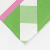 Cute Gingham Personalized Fleece Blanket Deken (Hoek)