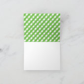 Cute Gingham Personalized Folded Note Cards Bedankkaart (Binnen)