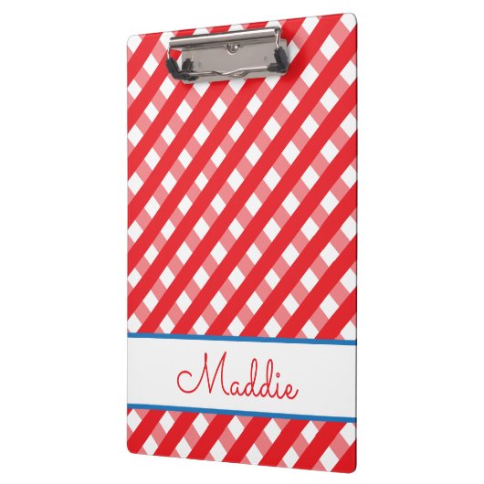 Cute Gingham Personalized klembord (Links)