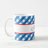 Cute Gingham Personalized Mug Koffiemok (Links)