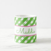Cute Gingham Personalized Mug Koffiemok (Center)