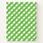 Cute Gingham Personalized Spiral Notitieboek (Achterkant)
