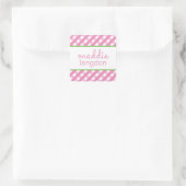 Cute Gingham Persoonlijke Stickers (Tas)